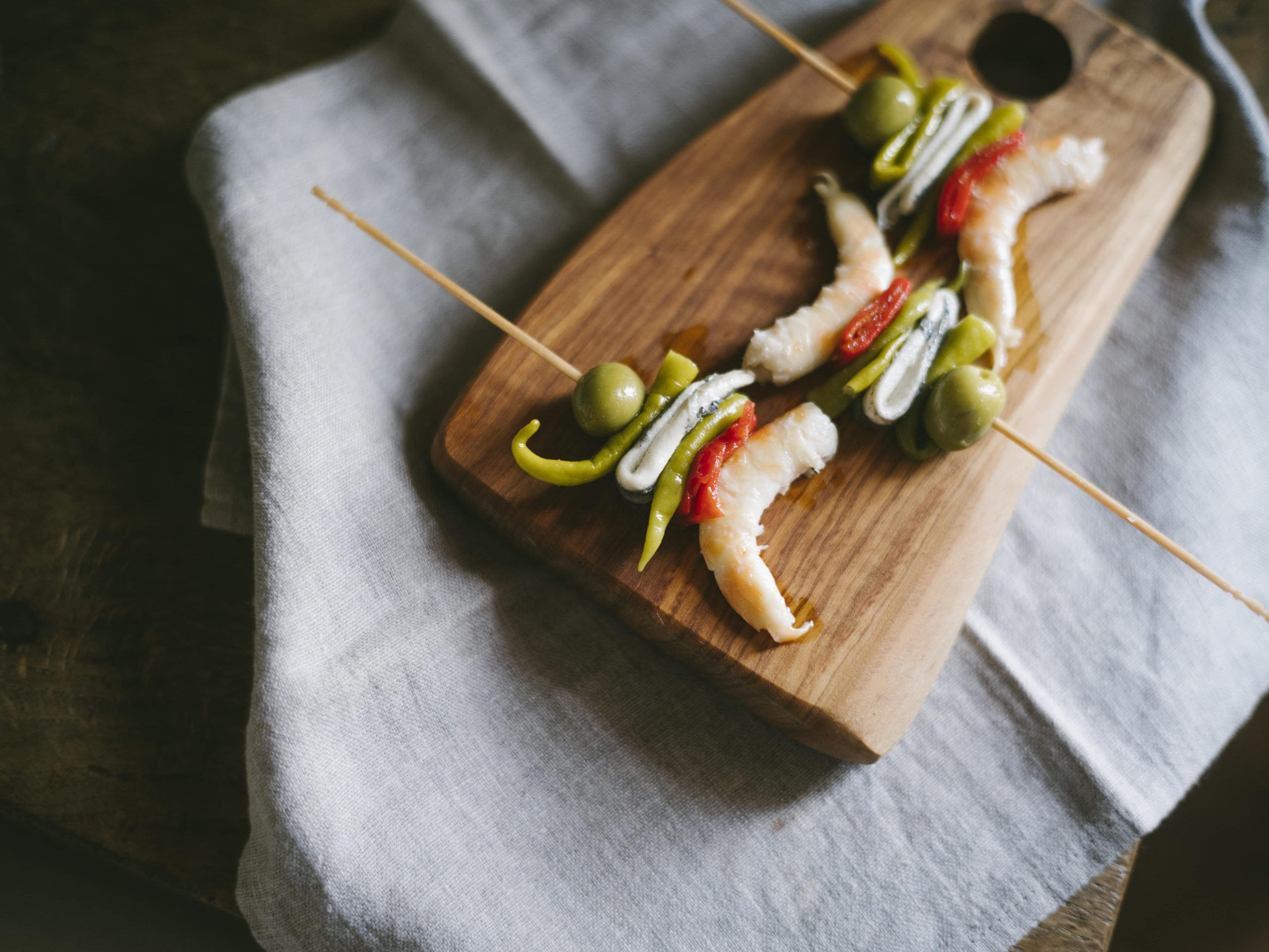 Gilda de langostino y boquerón