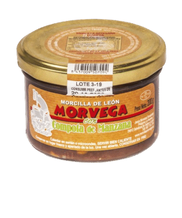 Morcilla de León con compota de manzana