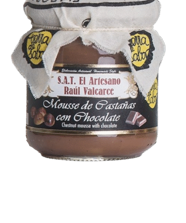 Mousse de castañas con chocolate