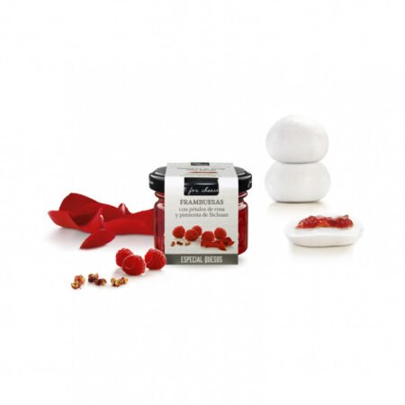 Salsa Dulce de Frambuesa, Pétalos de Rosa y Pimiento de Sichuan · 70 g - Can Bech