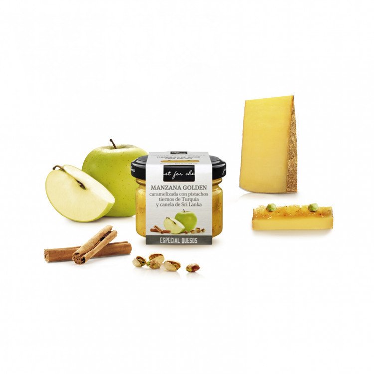 Salsa Dulce de Manzana Golden, Pistachos y Canela · formato 70 g - Can Bech