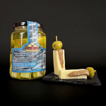 Pinchos de Queso de Oveja con Anchoa y Aceituna · 12 uds