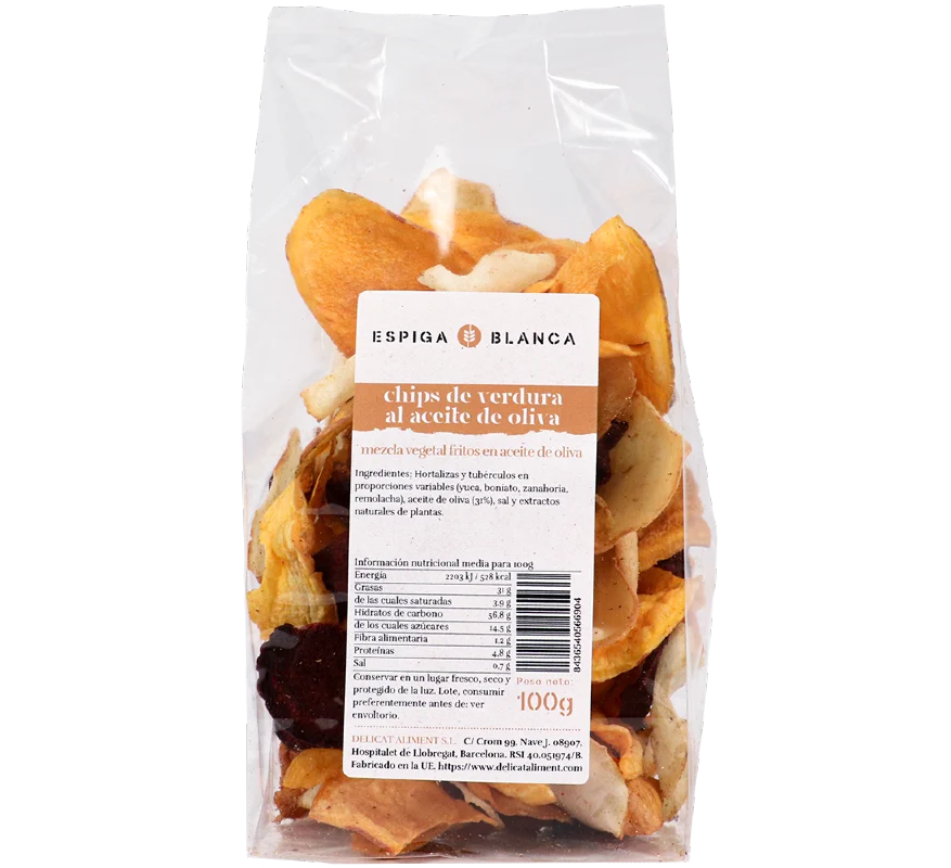 Chips de Verdura al Aceite de Oliva – Espiga Blanca