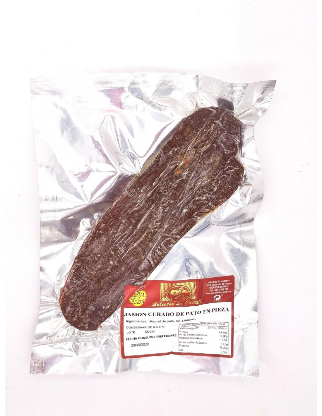 Selectos de Castilla Jamón de Pato Pieza 250 g aprox.