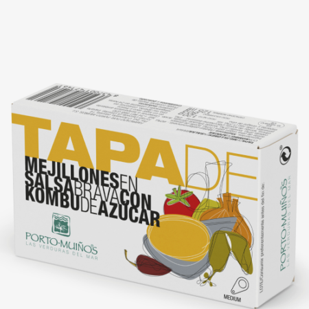 Porto Muiños Mejillón en Salsa Brava con Kombu de Azúcar 120 g
