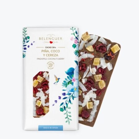 Belenguer 1918 Chocolate con Leche, Piña, Coco y Cereza 110 g